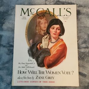 1928 McCall's Women Vote Issue VINTAGE